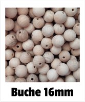 Holzperlen roh Buche 16mm